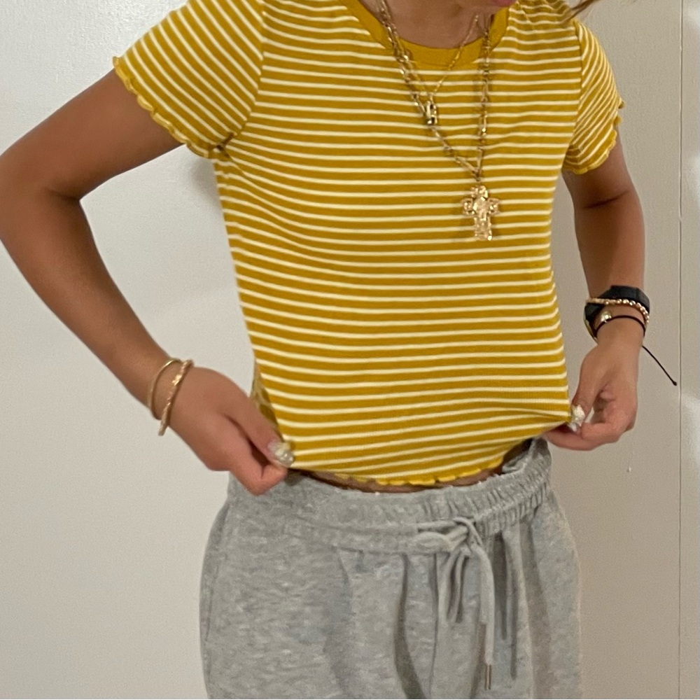Yellow Striped Top